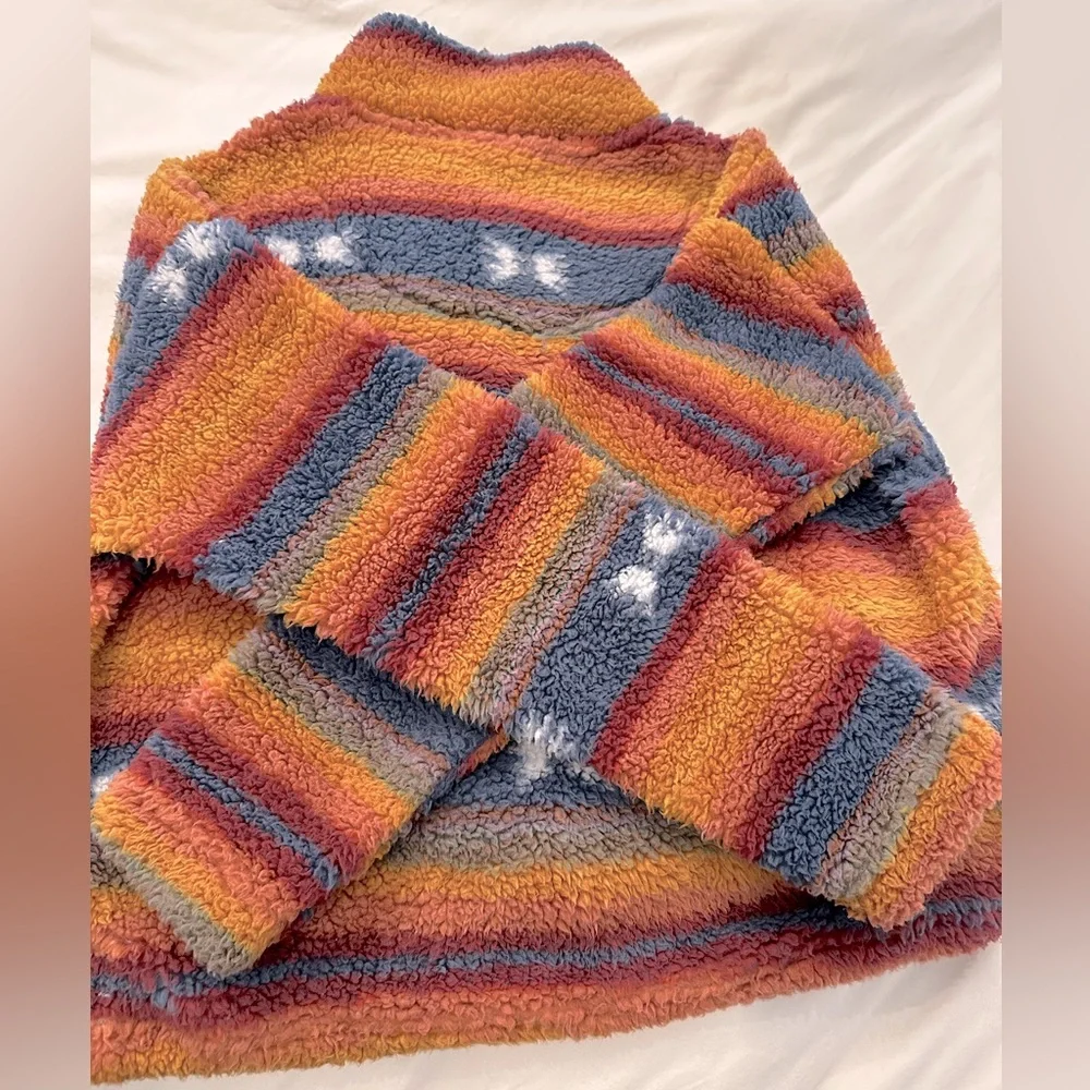 Hippie Rose sherpa zip up sweater - Picture 5 of 8